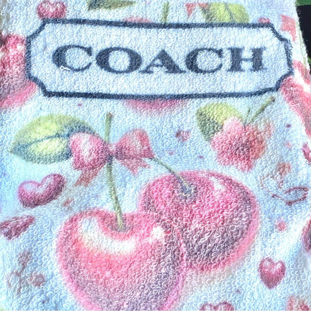 Hand crafted designer Cherry Print kitchen Towel NEW - Picture 5 of 7